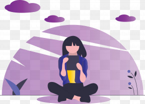 Reading Girl PNG