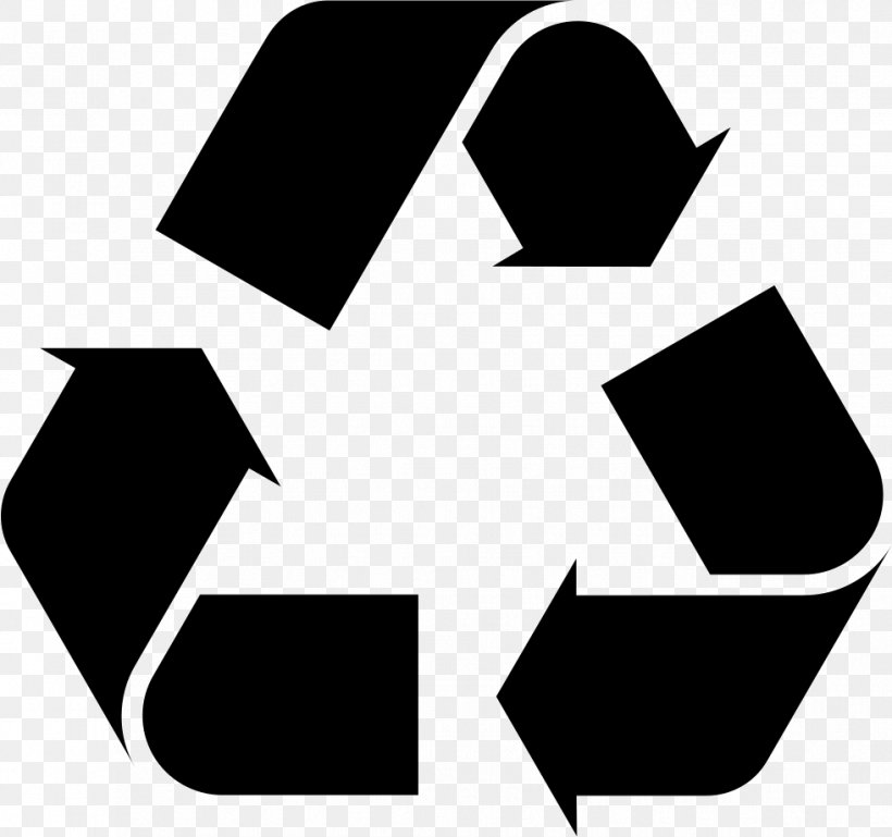 Recycling Symbol Waste Clip Art, PNG, 981x920px, Recycling Symbol, Area, Black, Black And White, Brand Download Free