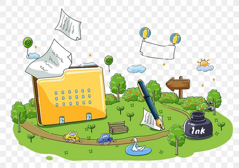 File Folders On The Grass, PNG, 1024x724px, Paper, Cartoon, Directory, Drawing, Energy Download Free