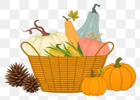 Harvest Basket Arrangement - Gourds And Pumpkins Harvest Basket PNG