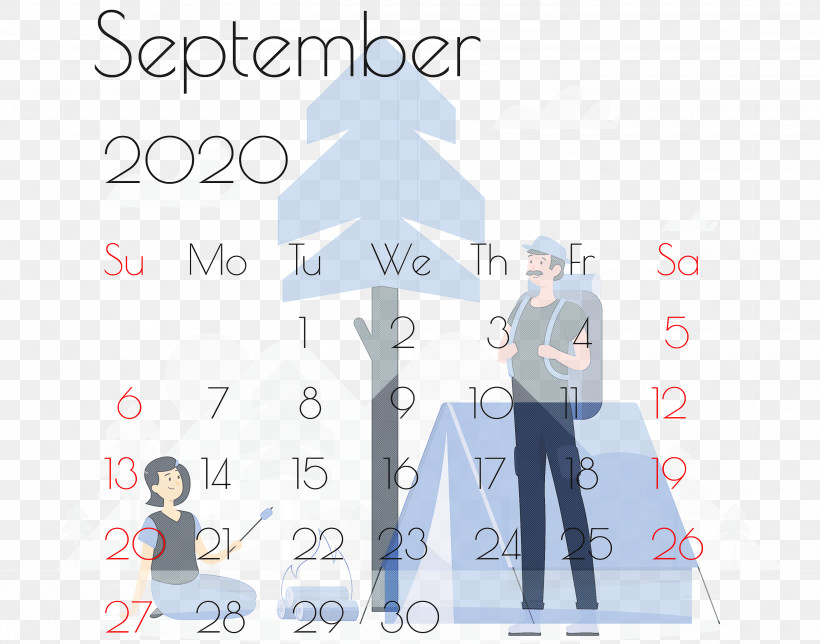 September 2020 Printable Calendar September 2020 Calendar Printable September 2020 Calendar, PNG, 3000x2358px, September 2020 Printable Calendar, Behavior, Biology, Cartoon, Human Download Free