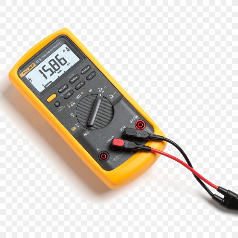 Digital Multimeter Fluke Corporation True RMS Converter Electronics, PNG, 1050x1050px, Multimeter, Analogue Electronics, Calibration, Digital Multimeter, Electric Potential Difference Download Free