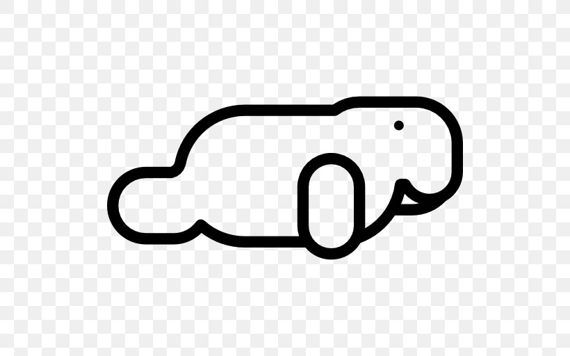 Steller's Sea Cow Computer Icons Clip Art, PNG, 512x512px, Sea Cows, Animal, Area, Auto Part, Black And White Download Free