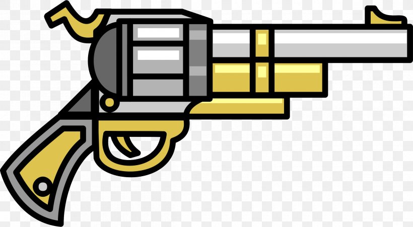 Gun Firearm Line Clip Art, PNG, 2400x1322px, Gun, Firearm Download Free