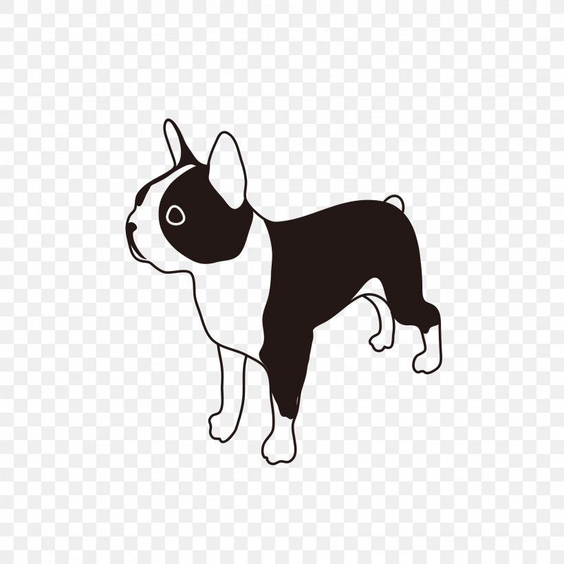 Boston Terrier Puppy Dog Breed French Bulldog, PNG, 2186x2186px, Boston Terrier, Animal, Black And White, Bulldog, Carnivoran Download Free