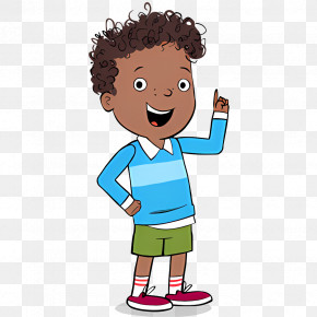 Cartoon Character - Boy Cartoon Character In Striped Sweater PNG