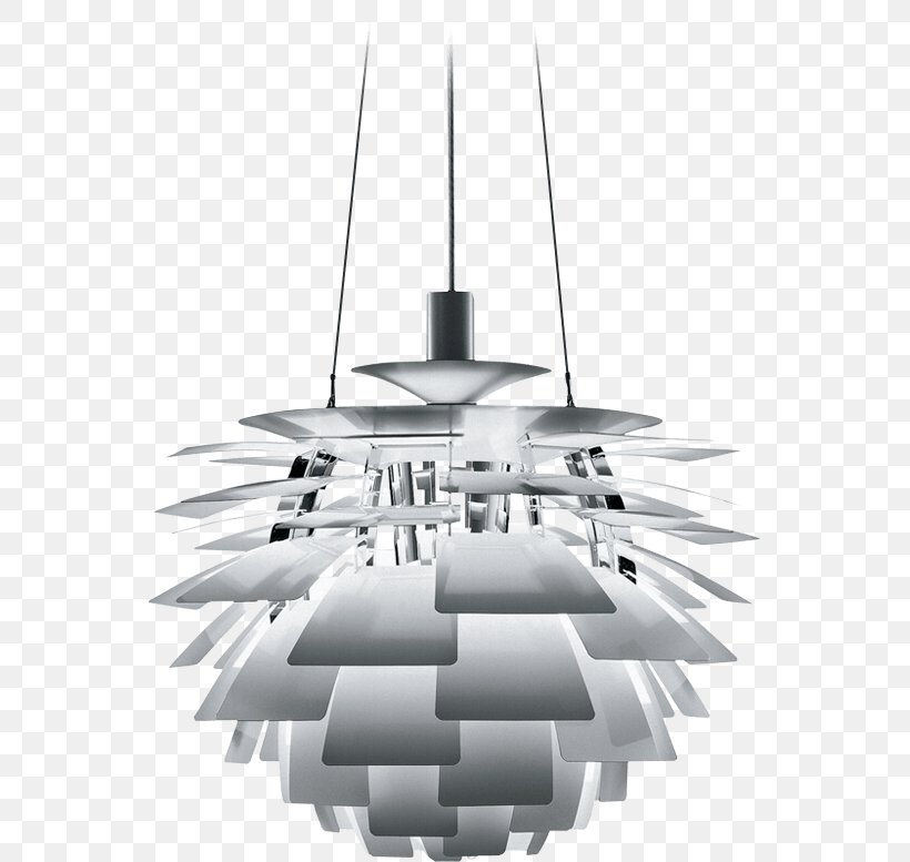 Light Fixture PH Artichoke Pendant Light Lamp, PNG, 551x777px, Light, Black And White, Ceiling Fixture, Chandelier, Danish Design Download Free