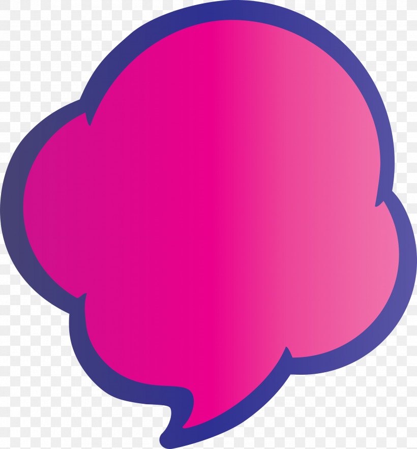 Thought Bubble Speech Balloon, PNG, 2783x3000px, Thought Bubble, Magenta, Material Property, Pink, Speech Balloon Download Free
