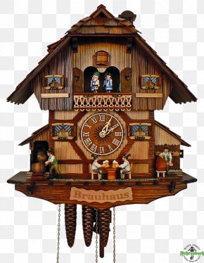 Clock - Cuckoo Clock Black Forest Quartz Clock Cuckoos PNG