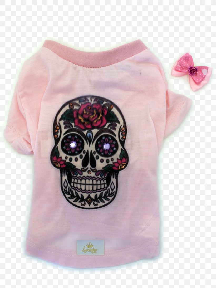 Day Of The Dead Skull, PNG, 900x1200px, Skull, Black, Blouse, Bone, Calavera Download Free