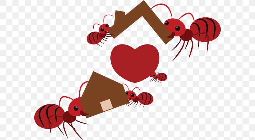 Ant Teamwork Euclidean Vector Illustration, PNG, 600x450px, Watercolor, Cartoon, Flower, Frame, Heart Download Free