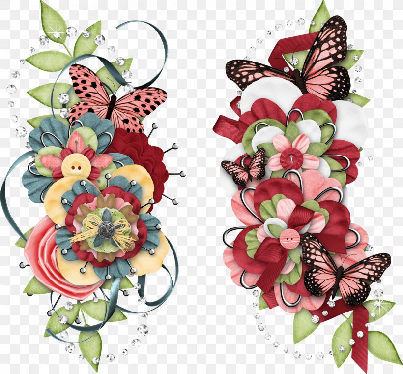 Digital Scrapbooking Flower Clip Art, PNG, 1600x1484px, Scrapbooking, Art, Brush Footed Butterfly, Butterfly, Cut Flowers Download Free
