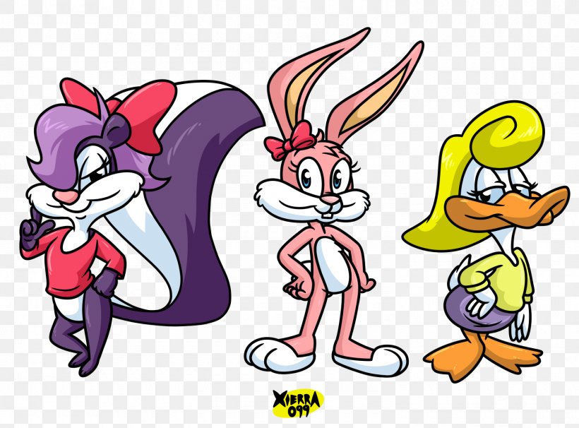 Plucky Duck Fifi La Fume Cartoon Looney Tunes, PNG, 1500x1110px, Watercolor, Cartoon, Flower, Frame, Heart Download Free