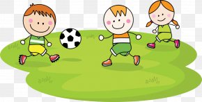 Children Play - Child Football Cartoon PNG