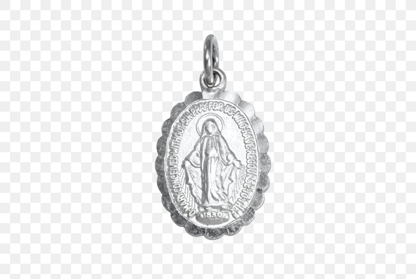 Miraculous Medal Locket Silver Earring, PNG, 550x550px, Medal, Bijou, Body Jewelry, Chain, Charms Pendants Download Free