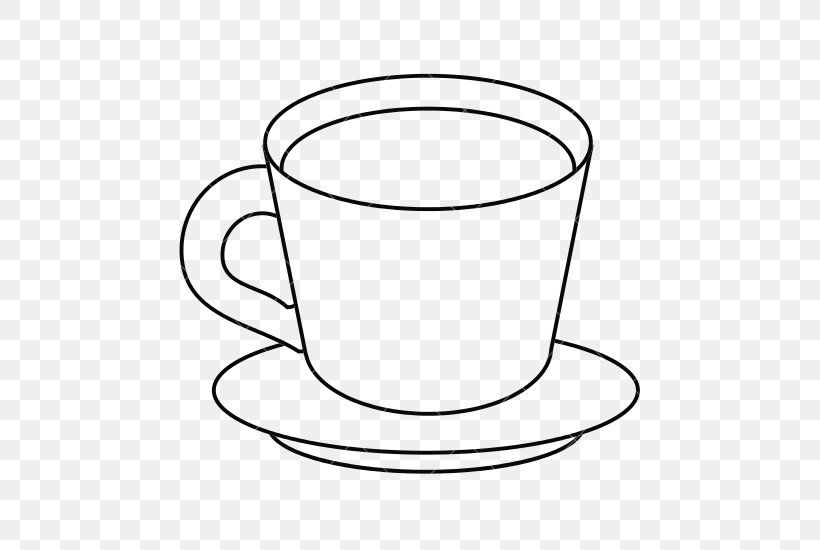 Coffee Cup Cup Plate Clip Art, PNG, 550x550px, Coffee Cup, Artwork, Black And White, Can Stock Photo, Cup Download Free