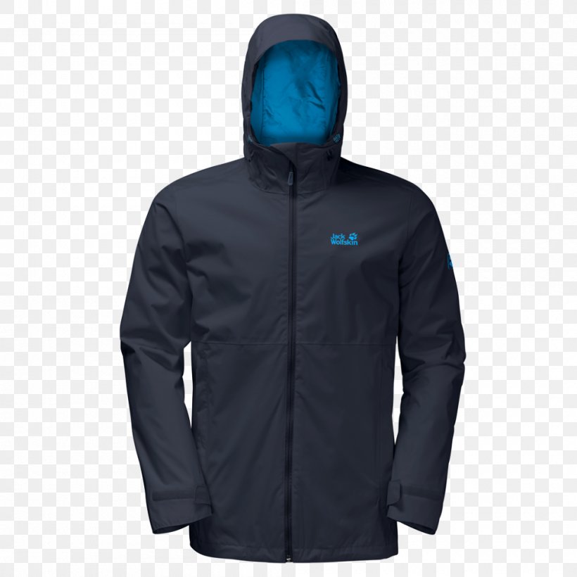 Hoodie Jacket Clothing Jack Wolfskin, PNG, 1000x1000px, Hoodie, Active Shirt, Blue, Clothing, Electric Blue Download Free