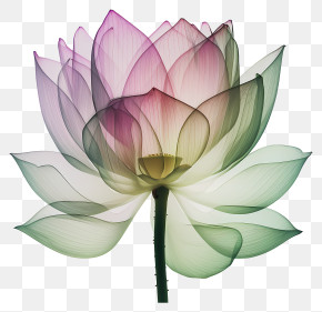 Lotus Flower - Translucent Gradient Lotus Flower PNG