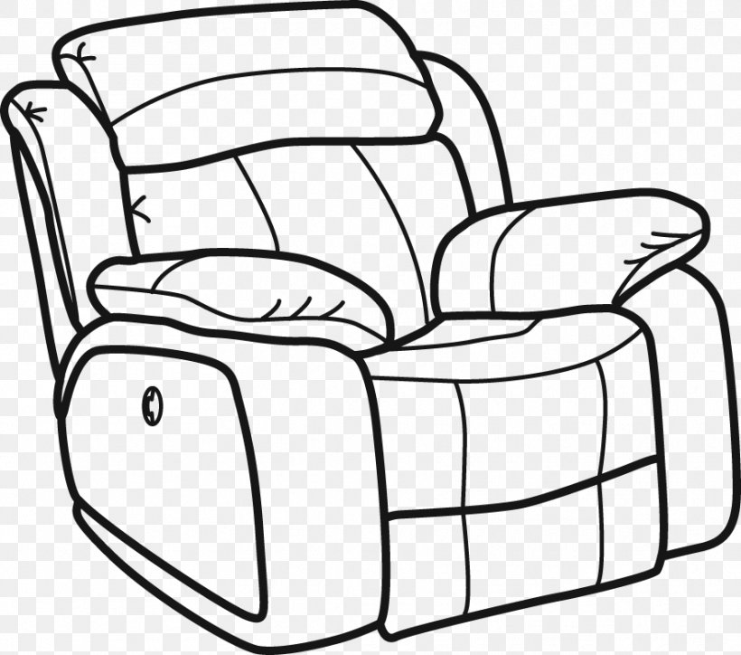 Recliner Chair Clip Art Couch Furniture, PNG, 885x782px, Recliner, Area, Bed, Black And White, Chair Download Free