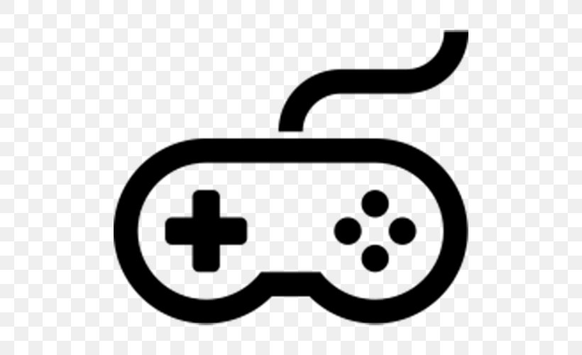 Video Game Game Controllers Clip Art, PNG, 500x500px, Video Game, Black And White, Drawing, Game, Game Controllers Download Free