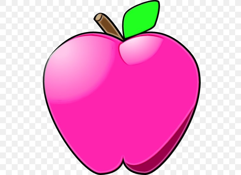 Clip Art Pink Apple Fruit Plant, PNG, 546x597px, Watercolor, Apple, Fruit, Heart, Magenta Download Free
