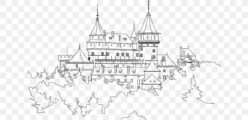 Clip Art Castle Image Drawing Vector Graphics, PNG, 640x397px, Castle, Area, Art, Artwork, Black And White Download Free