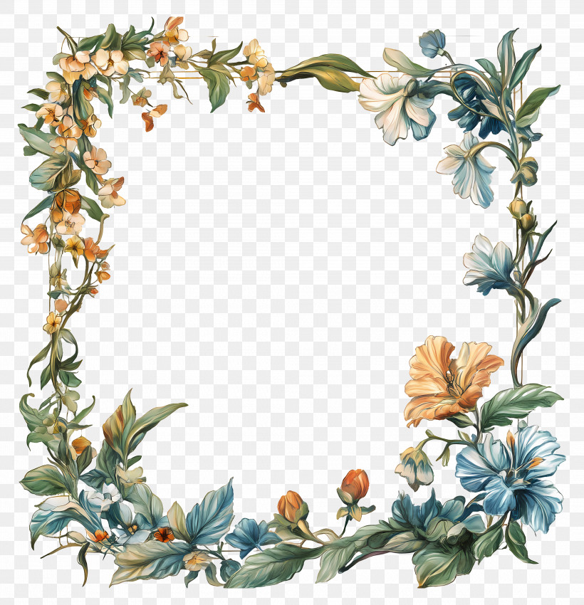 Love Letter - Floral Frame PNG