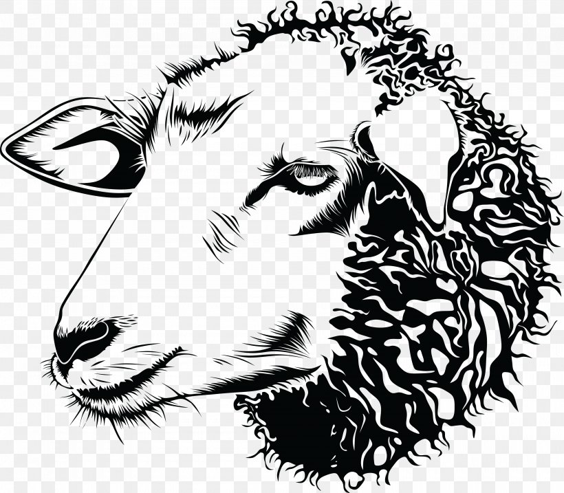 Sheep Goat Drawing Line Art Clip Art, PNG, 4000x3498px, Sheep, Art, Artwork, Bear, Big Cats Download Free