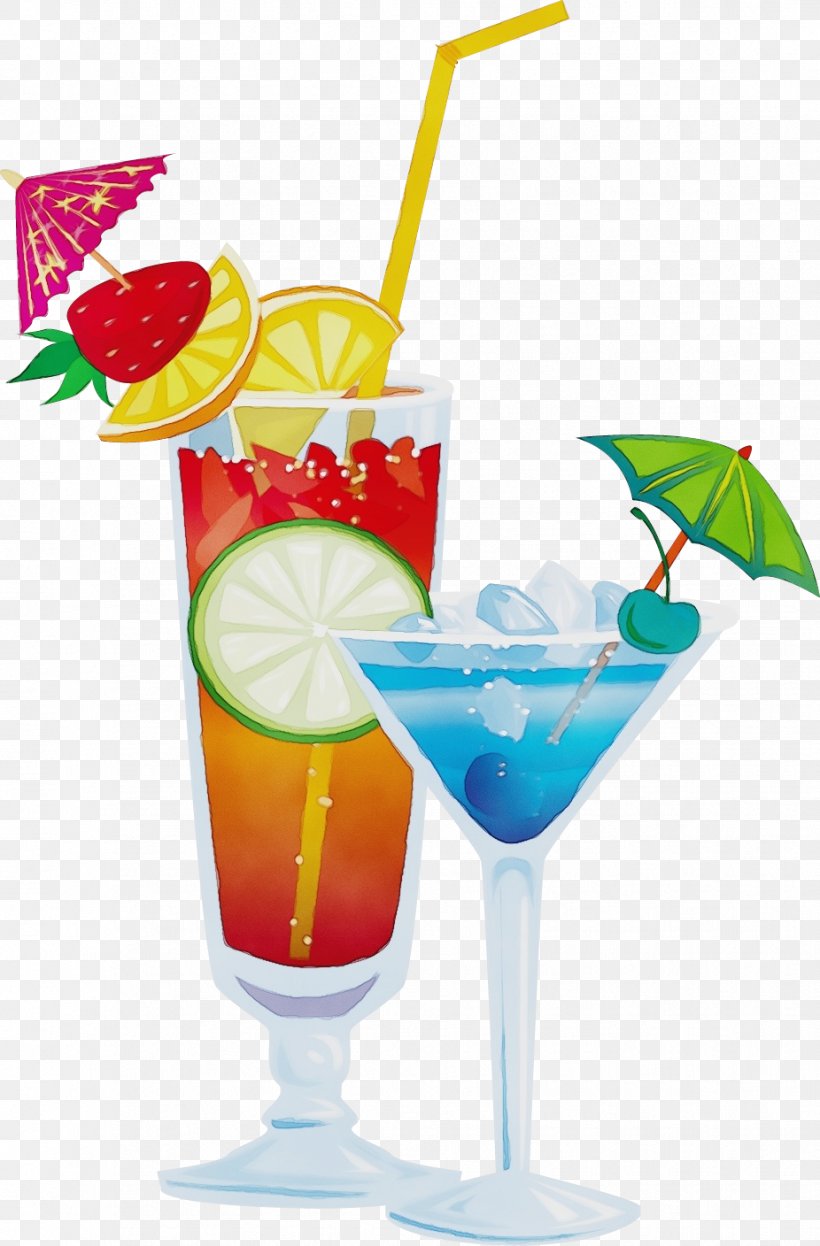 Drink Cocktail Garnish Non-alcoholic Beverage Cocktail Blue Hawaii, PNG, 926x1408px, Watercolor, Alcoholic Beverage, Blue Hawaii, Blue Lagoon, Cocktail Download Free