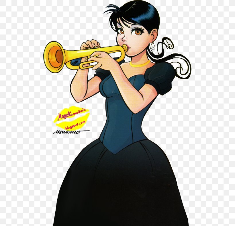 Maggy Brass Instruments Orchestra Character, PNG, 517x786px, 4 May, Maggy, Arm, Art, Black Hair Download Free