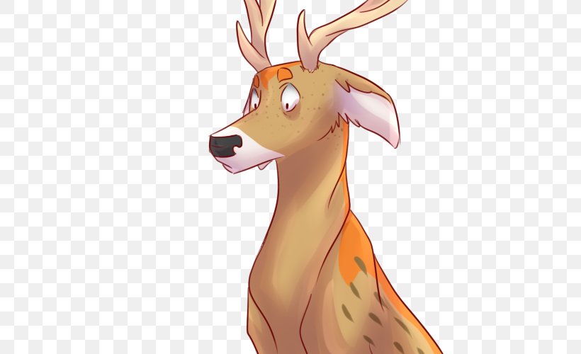 Reindeer Animal Macropodidae, PNG, 500x500px, Deer, Animal, Antler, Cartoon, Character Download Free