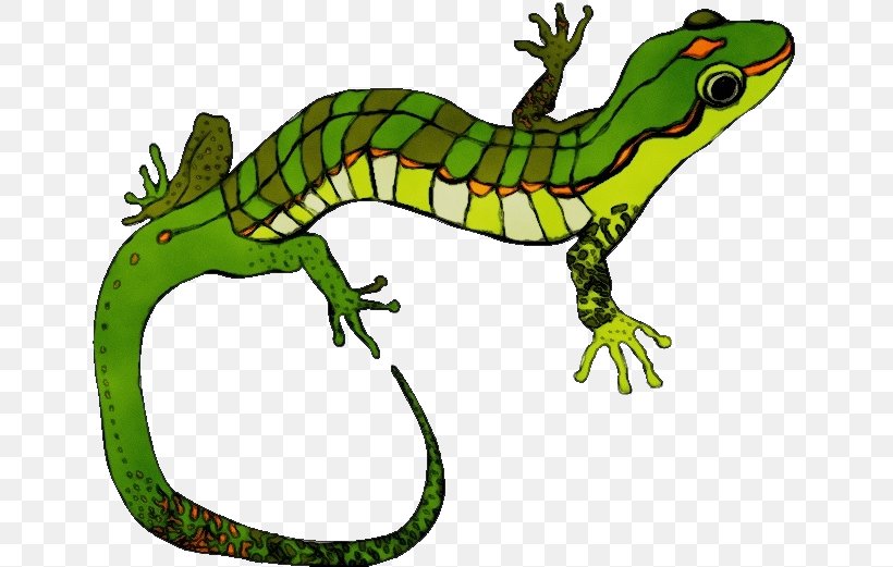 Reptile Lizard Terrestrial Animal Green Gecko, PNG, 650x521px, Watercolor, Animal Figure, Gecko, Green, Lizard Download Free