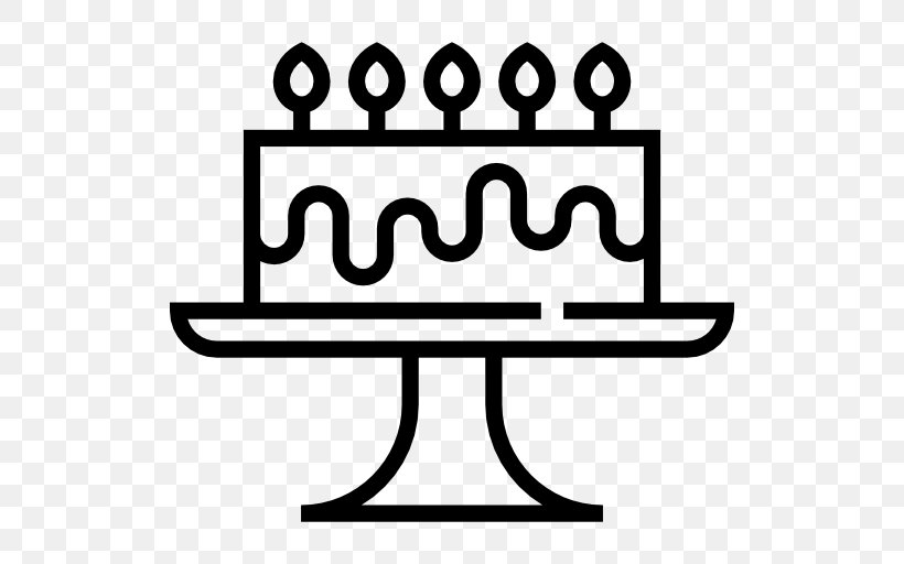 Birthday Cake Party Clip Art, PNG, 512x512px, Birthday Cake, Area, Artwork, Birthday, Black And White Download Free