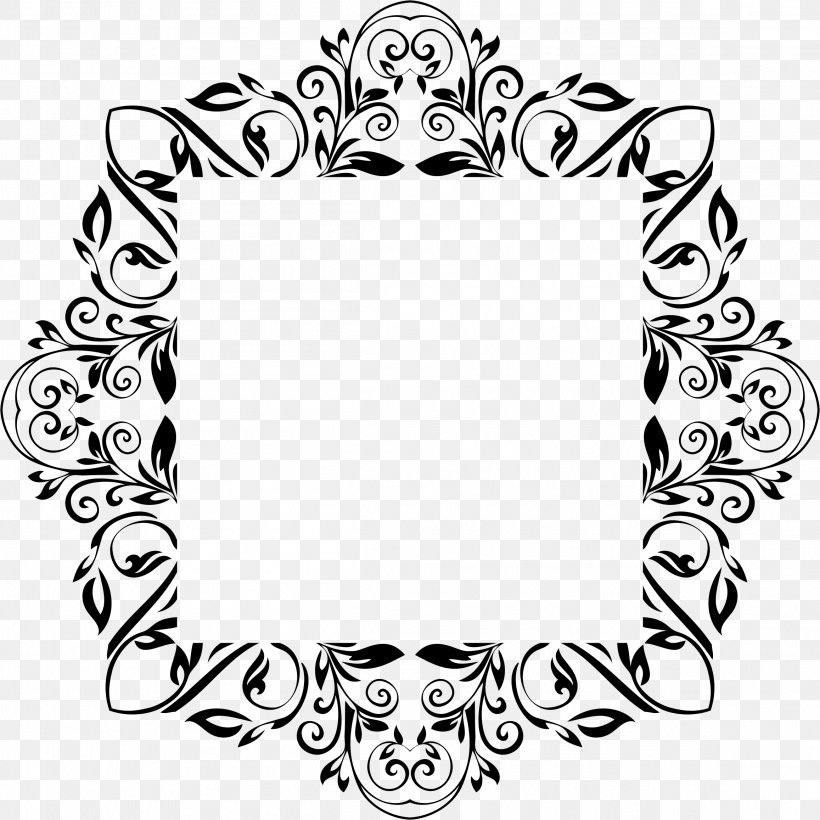 Magic Mirror Clip Art, PNG, 2314x2314px, Magic Mirror, Area, Black, Black And White, Decorative Arts Download Free