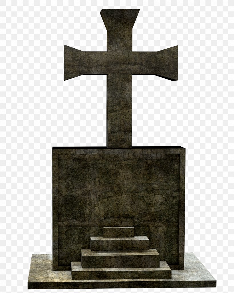 Крест на могильной плите