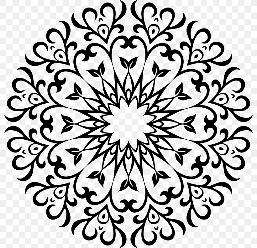 Decorative Arts Circle Clip Art, PNG, 792x792px, Decorative Arts, Area, Black, Black And White, Flora Download Free