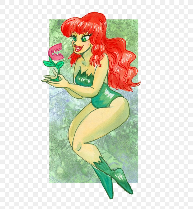 Poison Ivy Drawing Starfire Art, PNG, 542x891px, Watercolor, Cartoon, Flower, Frame, Heart Download Free