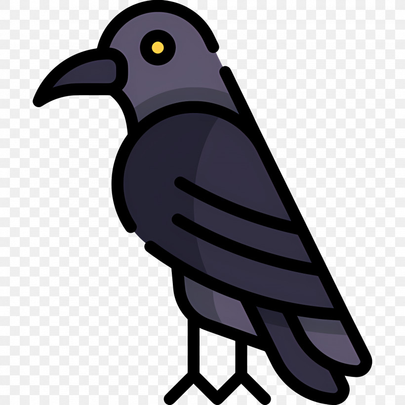 Raven - Illustrated Black Raven In Simplistic Style, PNG, 2048x2048px ...