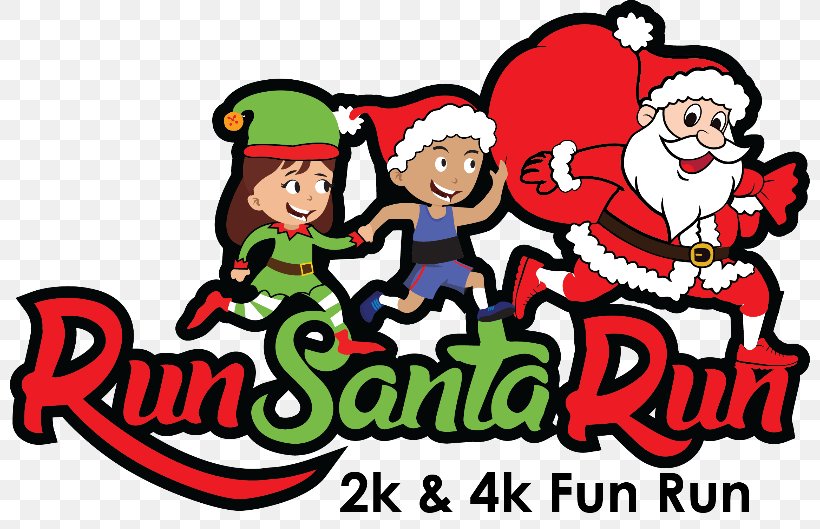 Santa Claus Christmas Mumbai Marathon Running, PNG, 800x529px, 10k Run, 2018, Santa Claus, Cartoon, Christmas Download Free