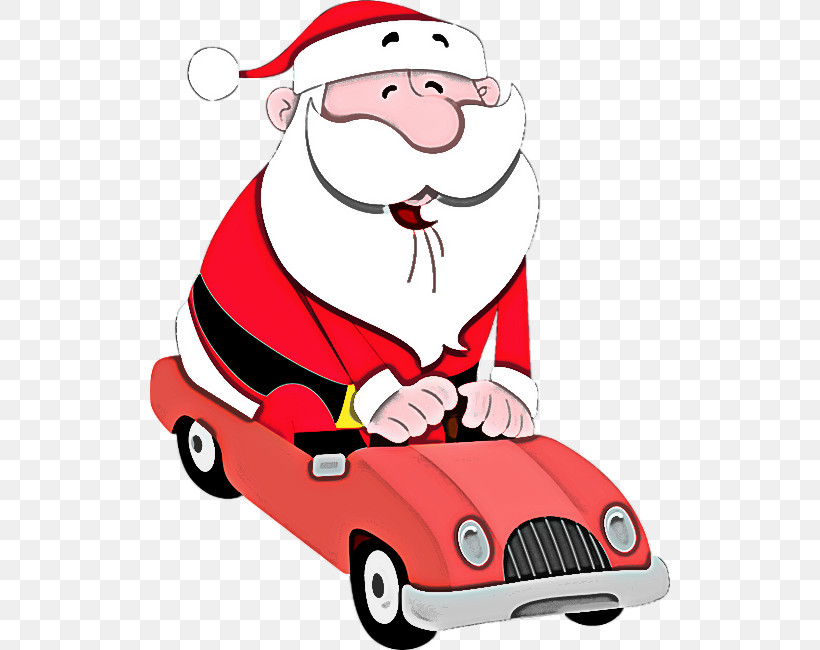 Santa Claus, PNG, 520x650px, Cartoon, Car, Christmas, Santa Claus, Vehicle Download Free