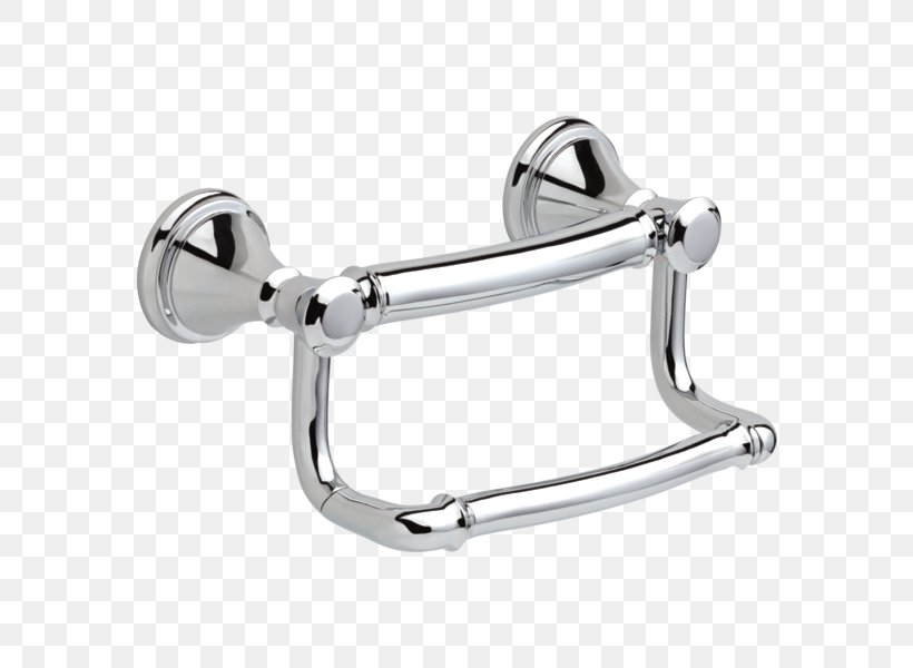 Toilet Paper Holders Faucet Handles & Controls Bathroom Delta Faucet 41350 Traditional Tissue Holder/Assist Bar, Chrome, PNG, 600x600px, Paper, Bathroom, Bathroom Accessory, Baths, Body Jewelry Download Free