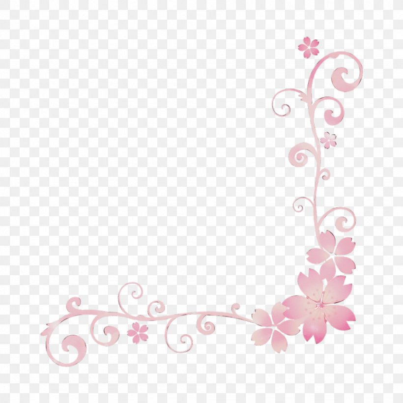 Watercolor Floral Frame, PNG, 1024x1024px, Watercolor, Cherry Blossom, Floral Design, Floral Frame, Flower Download Free
