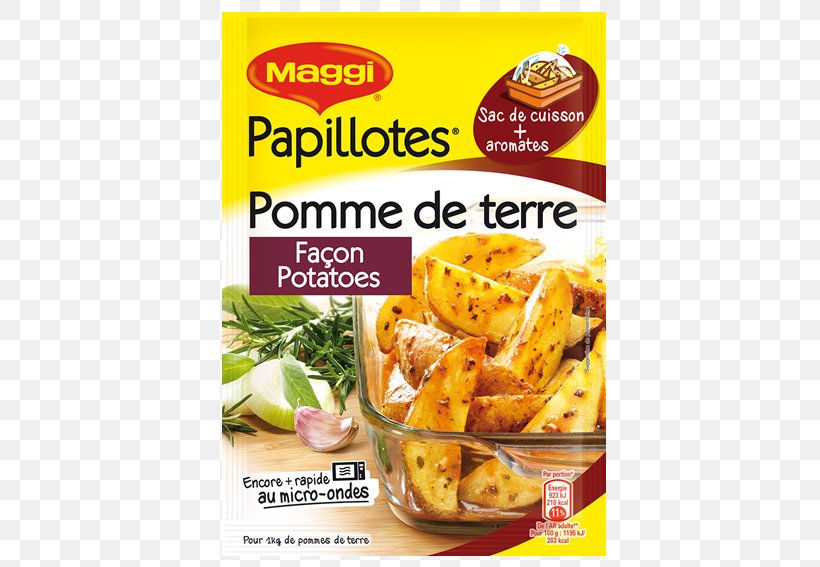 Vegetarian Cuisine Recipe Potato En Papillote Maggi, PNG, 556x567px, Vegetarian Cuisine, Baking, Chicken As Food, Condiment, Convenience Food Download Free