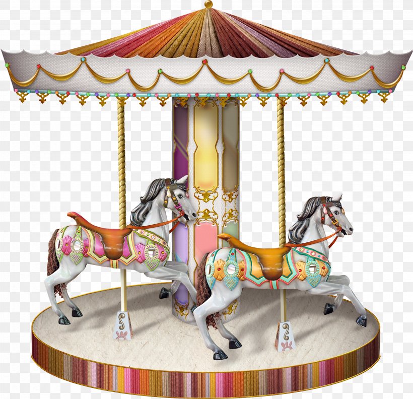 Carousel Amusement Park Clip Art, PNG, 3465x3348px, Carousel, Amusement Park, Amusement Ride, Computer Software, Digital Image Download Free
