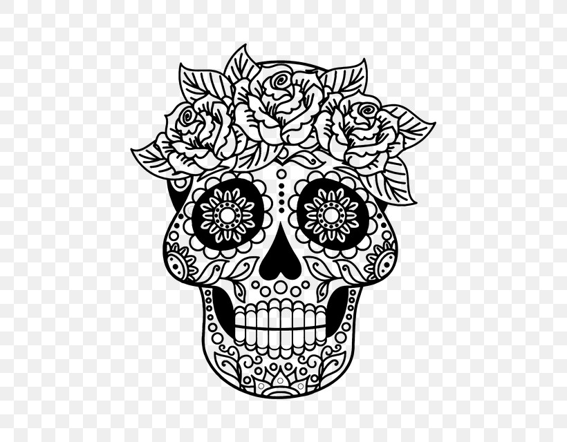 Line Art Head Bone Skull Drawing, PNG, 640x640px, Line Art, Blackandwhite, Bone, Coloring Book, Doodle Download Free