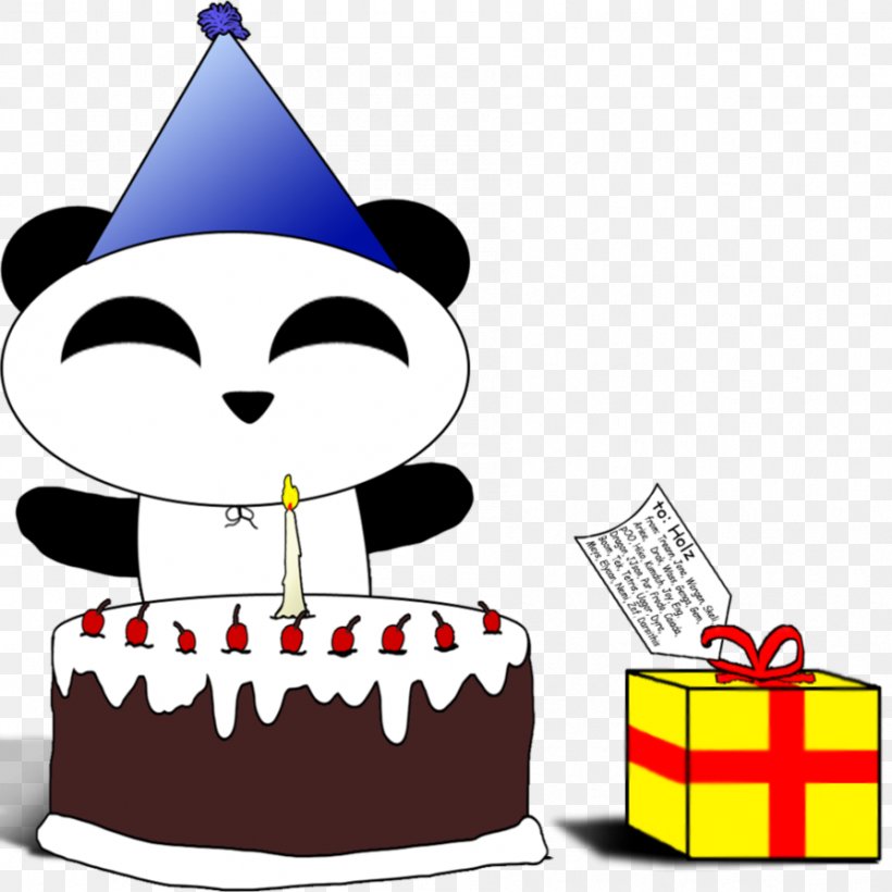 Birthday Cake Giant Panda Birthday Card Clip Art, PNG, 894x894px, Birthday Cake, Artwork, Birthday, Birthday Card, Candle Download Free