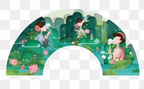 Fan Fan Illustration - Designer Illustration PNG