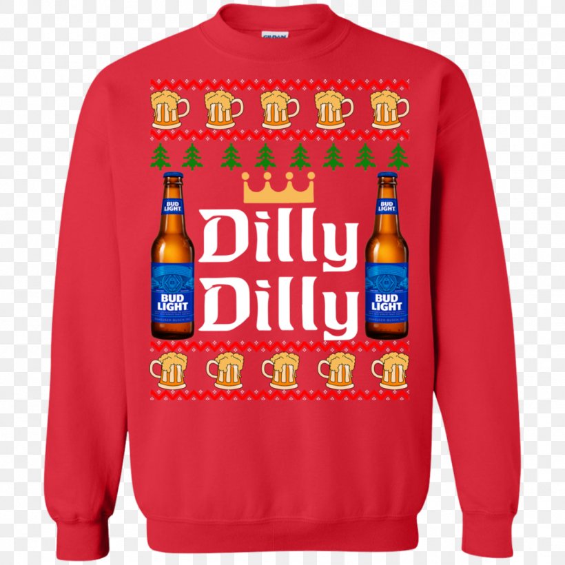 Christmas Jumper Hoodie Budweiser T-shirt Sweater, PNG, 1155x1155px, Christmas Jumper, Active Shirt, Bluza, Brand, Budweiser Download Free