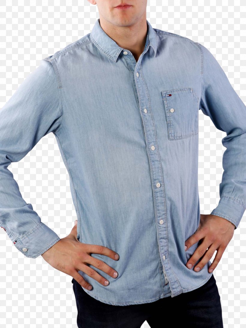 Dress Shirt Denim Jeans Tommy Hilfiger, PNG, 1200x1600px, Dress Shirt, Blue, Brand, Button, Collar Download Free