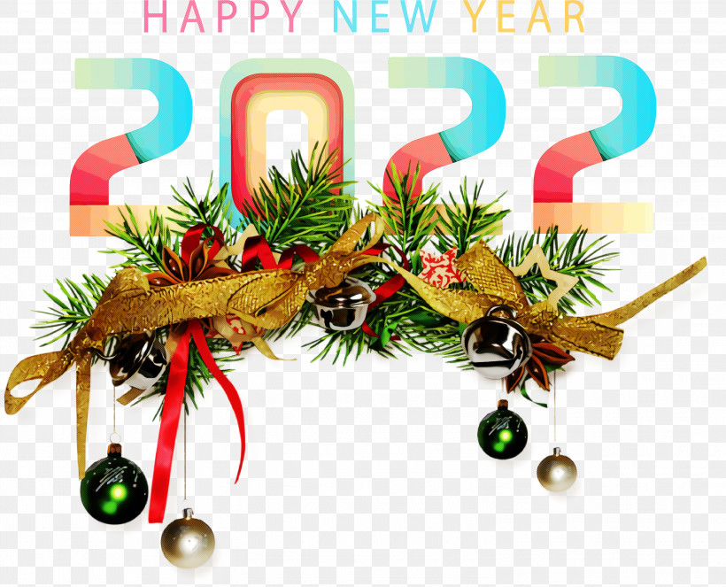 Happy 2022 New Year 2022 New Year 2022, PNG, 3000x2427px, Bauble, Christmas Day, Christmas Decoration, Christmas Ornament M, Decoration Download Free